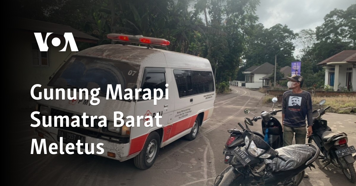 Gunung Marapi Sumatra Barat Meletus