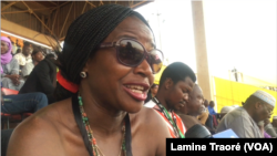 Marie Agnès Dorgo, festivalière franco-burkinabè à la 26e édition du Fespaco à Ouagadougou, le 23 février 2019. (VOA/Lamine Traoré)