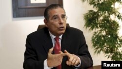 Ramon Fonseca, founding partner of law firm Mossack Fonseca, gestures during an interview with Reuters at his office in Panama City, April 5, 2016. 