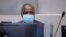 L'ex-commandant de l'Armée de résistance du Seigneur, Dominic Ongwen, accusé d'avoir participé aux crimes présumés de la LRA, siège dans la salle d'audience de la Cour pénale internationale à La Haye, le 4 février 2021.