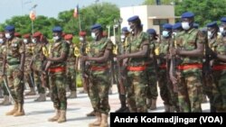 Soldats tchadiens attaqués par les forces centrafricaines sur leur territoire, le 2 juin 2021. 