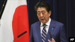 아베 신조 일본 총리. 
