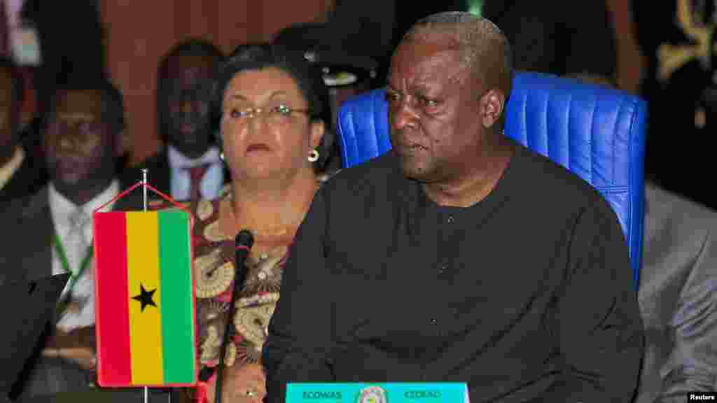 Ghana's President John Dramani Mahama attends the 43rd ECOWAS meeting in Abuja.