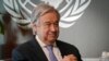 联合国秘书长古特雷斯（Antonio Guterres）2020年10月21日在纽约联合国总部接受采访。