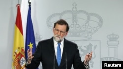 Perdana Menteri Spanyol Mariano Rajoy di Istana Moncloa, Madrid, 22 Desember 2017. (Foto: dok).