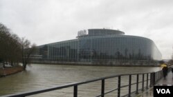 斯特拉斯堡的歐洲議會。（美國之音白樺攝）
