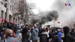 Đối đầu trên phố ngày ông Trump nhận chức