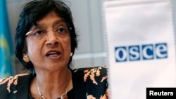 FILE - U.N. High Commissioner for Human Rights, Navi Pillay.