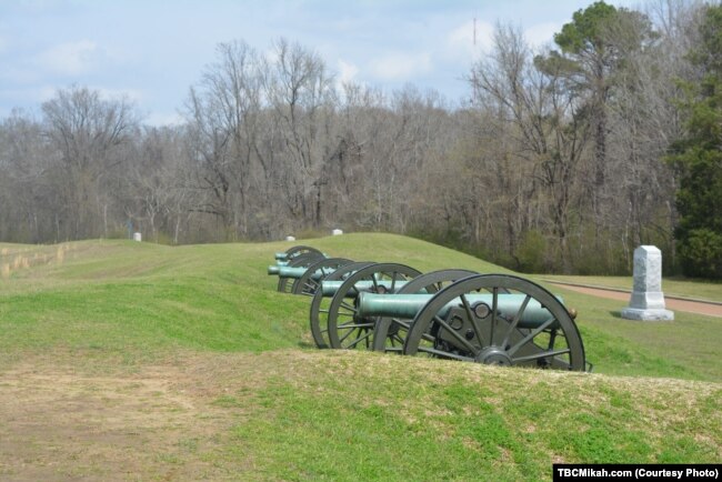 These cannons sit at what was the largest of the Union lines’ artillery emplacements.