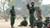 Forças da Renamo treinando na Gorongosa