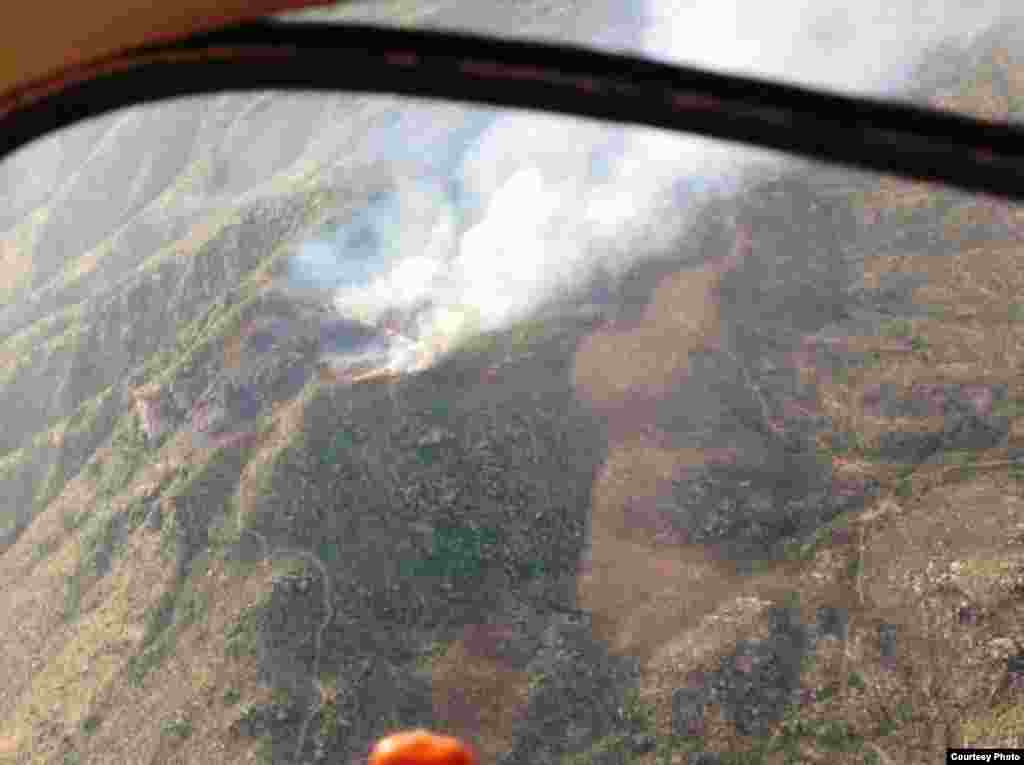 An aerial view of the Yarnell Hill Fire, near the town of Yarnell, Arizona, June 30, 2013. (Arizona State Forestry Division)