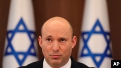 Perdana Menteri Israel Naftali Bennett di Yerusalem, 1 Agustus 2021. (Abir Sultan/Pool Photo via AP)