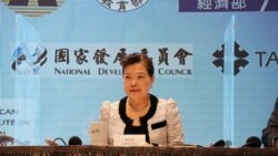 台湾经济部部长王美花强调，美国与台湾将深化5G、AI方面的合作。（美国之音李玟仪摄）
