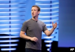 In this April 12, 2016 file photo, Facebook CEO Mark Zuckerberg delivers the keynote address at the F8 Facebook Developer Conference in San Francisco. (AP Photo/Eric Risberg, File)