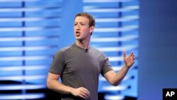 Mark Zuckerberg, PDG de Facebook, à San Francisco, le 12 avril 2016 