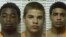 This combination made with booking photos provided by the Stephens County, Oklahoma Sheriffs Department, shows, from left, James Francis Edwards Jr., 15, Michael Dewayne Jones, 17, and Chancey Allen Luna, 16, all of Duncan, Oklahoma. 