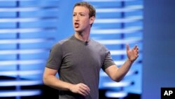 CEO Facebook, Mark Zuckerberg berbicara pada konferensi di San Francisco, California (foto: dok). 