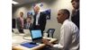 President Barack Obama talks to Americans in his first Twitter Question and Answer session after launching his new handle, @POTUS, May 28, 2015. 