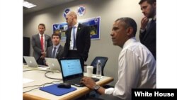 President Barack Obama talks to Americans in his first Twitter Question and Answer session after launching his new handle, @POTUS, May 28, 2015. 