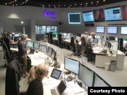 FILE - The ExoMars mission control team at ESA’s center in Darmstadt, Germany, is training to prepare for Schiaparelli’s arrival at the Red Planet in this photo released Aug. 31, 2016. (Photo courtesy of ESA)