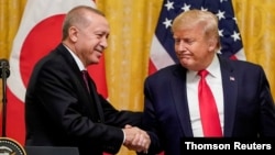 Arhiva: Turski predsjednik Tayip Erdogan (L) prilikom posjete Bijeloj kući u vrijeme prvog predsjedničkog mandata Donalda Trumpa