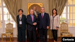 Visita del Secretario General de las Naciones Unidas, António Guterres a la Casa de Nariño. [Foto: cortesía de Presidencia de Colombia]