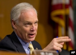 FILE - Sen. Ron Johnson, R-Wis., pictured on Capitol Hill, Jan. 11, 2017, says any probe of ties between President Donald Trump's inner circle and Russia should delve into intelligence and Justice Department leaks to the news media about information uncovered so far.