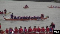 In addition to weekly practices, Go Pink! DC races against other breast cancer survivor teams in dragon boat festivals.