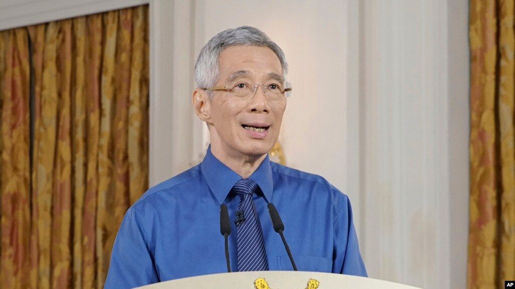 新加坡总理李显龙（2020年4月）(photo:VOA)