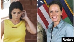 Jill Kelley (kiri) dan pacar Jenderal David Petraeus, Paula Broadwell (foto: dok). Jenderal AS di Afghanistan, John Allen diselidiki atas komunikasi yang tidak pantas melalui email dengan Jill Kelley.