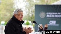 El presidente de México, Andrés Manuel López Obrador, durante su discurso en la central termoeléctrica “José López Portillo” el 24 de octubre de 2020.