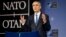 FILE - NATO Secretary General Jens Stoltenberg speaks during a media conference after a meeting of NATO defense ministers at NATO headquarters in Brussels.