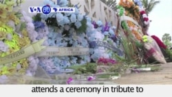 VOA60 Africa- Ivory Coast: President Alassane Ouattara attends a ceremony in tribute to the victims of Al Qaeda attack.