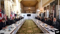 七国集团的外长在伦敦举行会议。(2021年5月5日)