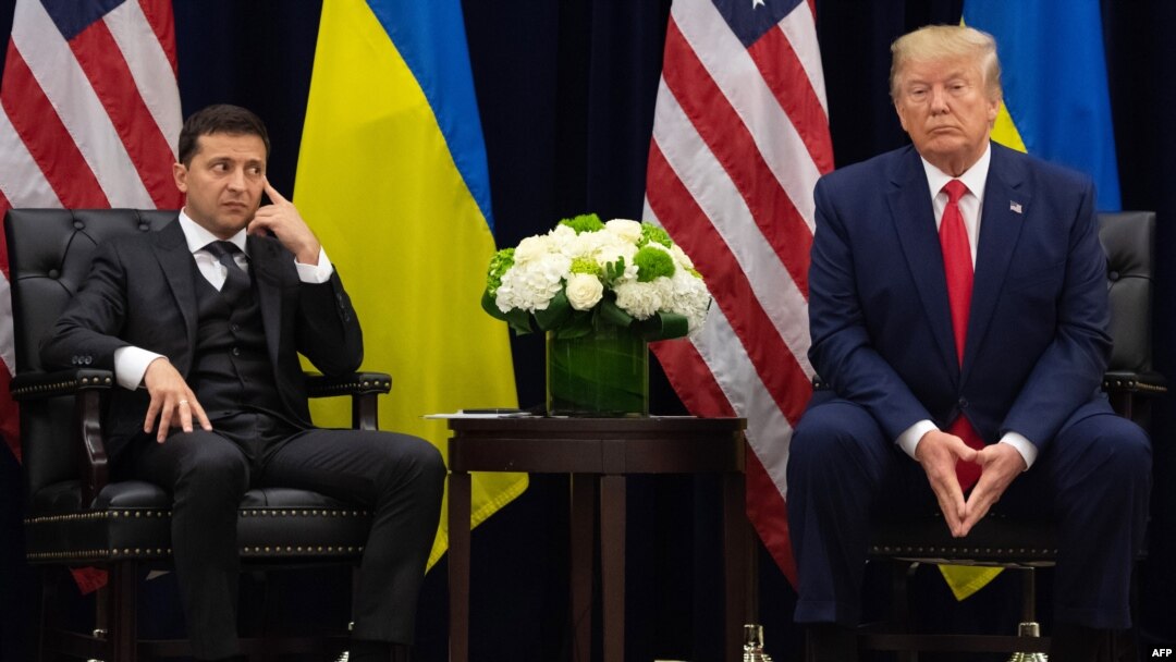 Predsednik Tramp i ukrajinski predsednik Volodimir Zelenski na sastanku na marginama zasedanja Generalne skupštine UN u Njujorku, 25. septembra 2019.