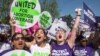 جشن طرفداران آزادی سقط جنین در مقابل دیوان عالی آمریکا