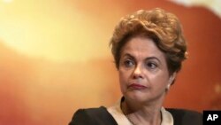 Brazil's President Dilma Rousseff attends an event launching the "Olympic Year for Tourism" in Brasilia, Brazil, Oct. 7, 2015.