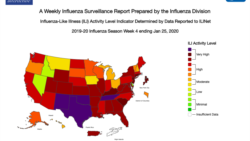 Actividad por estados de influenza 2019-2020