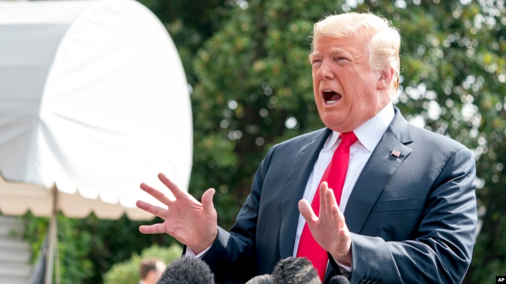 El presidente Donald Trump respondiÃ³ preguntas de los periodistas en la Casa Blanca el viernes, 17 de agosto de 2018.