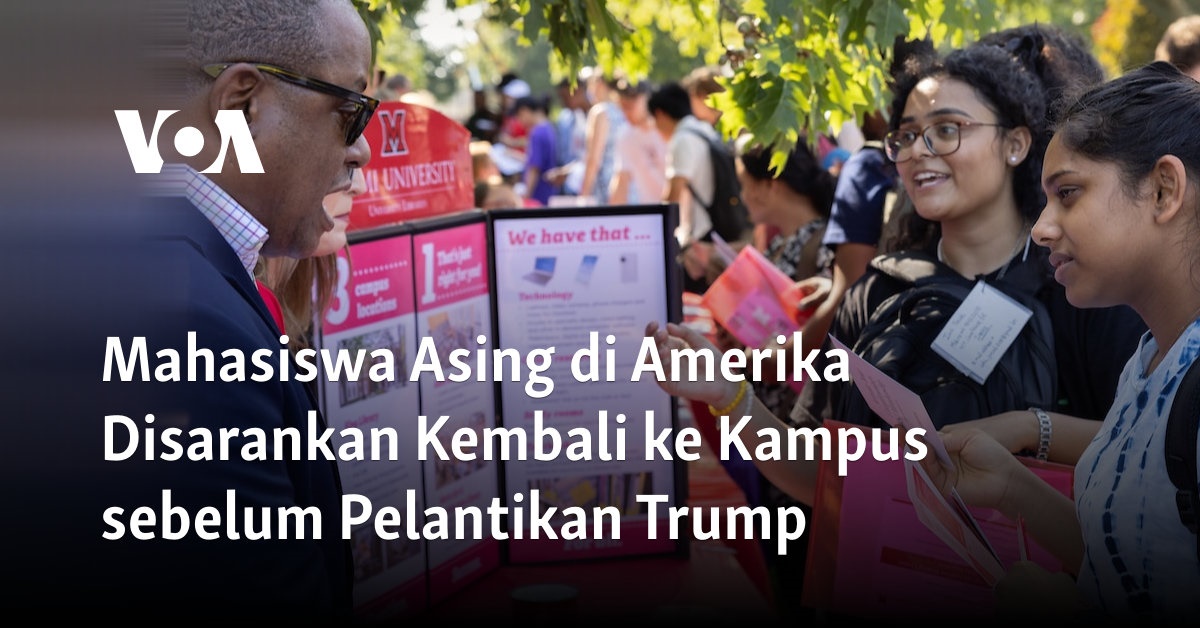 Mahasiswa Asing di Amerika Disarankan Kembali ke Kampus sebelum Pelantikan Trump