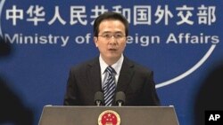중국 외교부 홍레이 대변인 (자료사진).