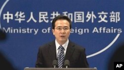 중국 외교부 홍레이 대변인 (자료사진)