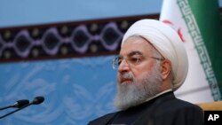 Trong một bức hình được đăng trên website chính thức của văn phòng tổng thống Iran, Tổng thống Hassan Rouhani dự một hội nghị về sự thống nhất Hồi giáo ở Tehran, Iran, ngày 24 tháng 11, 2018. 