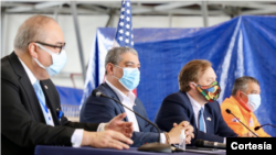 En el evento estuvieron presentes el ministro de Salud, Luis Sucre; el director de la Caja de Seguro Social, Enrique Lau; y el director del Sistema Nacional de Protección Civil, Carlos Rumbo. [Foto: Cortesía de la embajada de EE.UU. en Panamá].