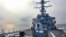 美國海軍第七艦隊伯克級導彈驅逐艦本福德（USS Benfold）號2021年7月28日穿越台灣海峽。（照片來自美國海軍推特）