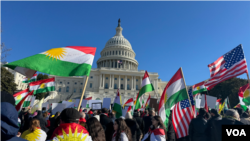 Xwepêşandana Kurdan li pêş Kongresa Amerîkî.