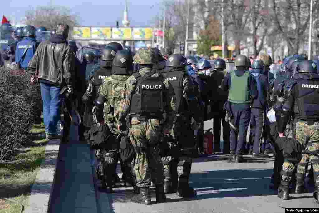 Riots in Skopje against the case Monstrum