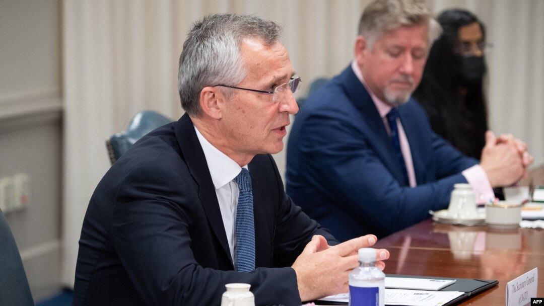 NATO Bosh kotibi Yens Stoltenberg Pentagonda. 7-iyun, 2021.