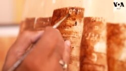 چائے اور کافی سے فن پارے بنانے والا آرٹسٹ