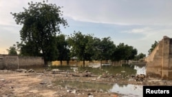 A view of the prison where nearly 300 prisoners escaped after floods in Maiduguri, northern Borno state, Nigeria, Sept. 15, 2024.